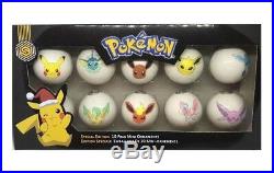 Official Pokemon Special Edition 10 Pack Mini Christmas Tree Ornaments RARE