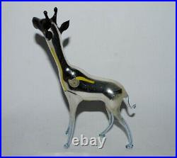 Old German christmas ornament/decoration mouth blown & silvered giraffe