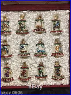 Old World Christmas 12 Days Of Christmas Bells Glass Christmas Ornament Set
