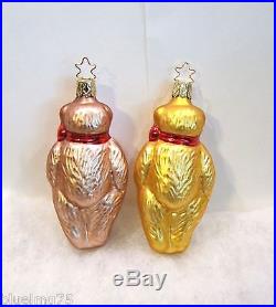 Old World Christmas Inge Glass Ornaments Nostalgic Teddy #1136 (Set of 12)