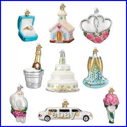 Old World Christmas Just Married Collection Glass Blown Ornament for Christma
