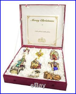 Old World Christmas Nativity Collection Glass Ornaments Set of 9 14020