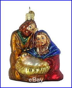 Old World Christmas Nativity Collection Glass Ornaments Set of 9 14020, New