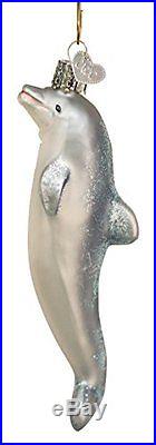 Old World Christmas Playful Dolphin Glass Blown Ornament, New