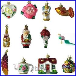 Old World Christmas Wedding Bride Tree Collection Glass Ornament 14010 Set of 12