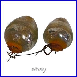 Original Vintage Rare Egg Shape Silver Glass Christmas Ornament Kugel Germany