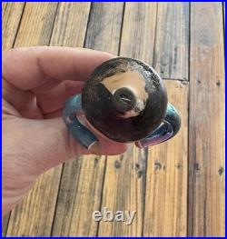 Pair Of LARGE Vintage Annealed Glass Christmas Ornaments Pilot & Stewardess RARE