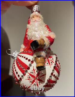Patricia Breen Beguiling Claus Christmas Ornament Red And White Santa