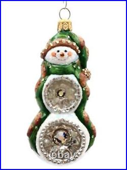 Patricia Breen Delightful Snowman Pine Cones Christmas Holiday Tree Ornament