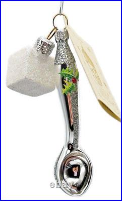 Patricia Breen One Lump or Two Sugar Spoon Silver Christmas Holiday Ornament