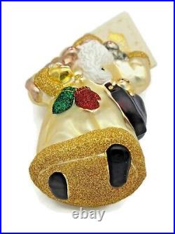 Patricia Breen Stanzis Kitten Gold Christmas Tree Ornament Hand Blown Glass CATZ