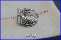 PerfectDavld/YurmanSterlingSilver925/Wheaton Pave Diamonds Ring 16x12mm Size 7