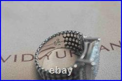 PerfectDavld/YurmanSterlingSilver925/Wheaton Pave Diamonds Ring 16x12mm Size 7