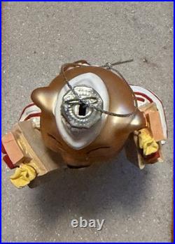 Piggly Wiggly Mr. Pig Glass Christmas Ornament RARE? AMERICA'S GROCERY STORE