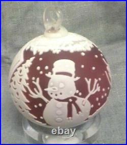 Pilgrim glass cameo 1996 Christmas ornament