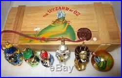 Polonaise Kurt Adler WIZARD OF OZ Boxed Set 6 Glass Christmas Ornaments with Crate