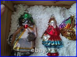 Polonaise Little Red Riding Hood glass Christmas ornament set of 4 Kurt Adler