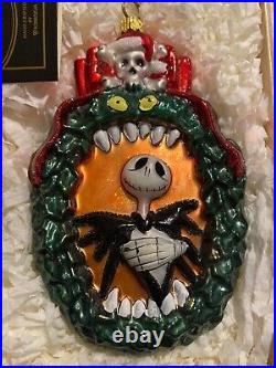 Polonaise Nightmare Before Christmas Jack & Sally Glass Ornament Boxed Set