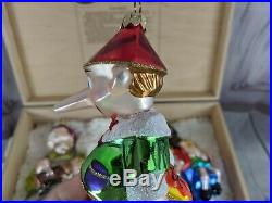Polonaise Pinocchio set blown ornament glass xmas tree holiday