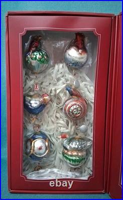 Pottery Barn 12 Days of Christmas Glass Ornament Set COMPLETE with Original Box