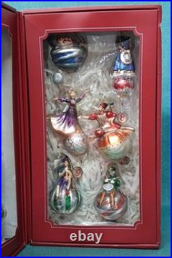 Pottery Barn 12 Days of Christmas Glass Ornament Set COMPLETE with Original Box