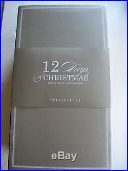 Pottery Barn 12 Days of Christmas Ornaments (2016) Set of 12