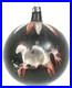 Pre-War-Christmas-Ornament-Black-Glass-Stenciled-Man-Horse-Made-In-Poland-1930s-01-rz