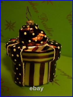 Prototype Henri Bendel New York Gift Box Glass Ornament