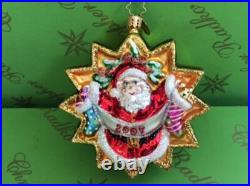 Prototype Radko Star Santa Glass Ornament