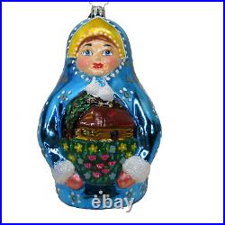 RADKO glass ornament KATRINA Matryoshka Russian Doll #1011841 20th Anniversary