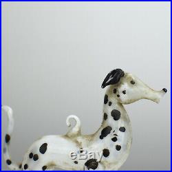 RARE Antique German c1900 Figurative Christmas Tree Glass Ornament Dalmatian Dog