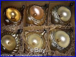 RARE Antique Shell With Pearl Glass Ornaments Italy Gorgeous! Christmas