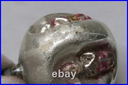 RARE Antique VTG Glass Multi Outdent Embossed PRAYING ANGEL Christmas Ornament