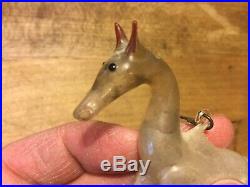 RARE Antique Vintage German Blown Mercury Glass HORSE Ornament Christmas HTF