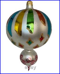 RARE Christopher RADKO ALLEGRO Vintage Art Deco Christmas Ornament 1993 93-179-0