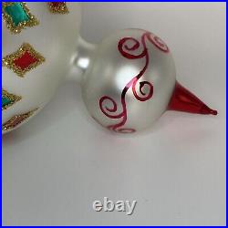 RARE Christopher RADKO ALLEGRO Vintage Art Deco Christmas Ornament 1993 93-179-0