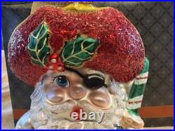 RARE! Christopher Radko Mint Ahoy Santa Pirate Ornament