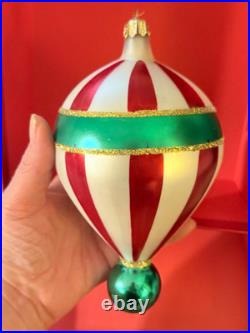 RARE Christopher Radko VTG 1988 Candy Stripe Balloon Christmas Ornament 880770