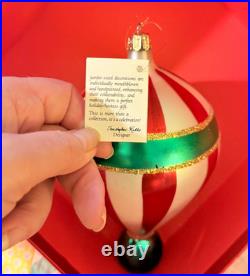 RARE Christopher Radko VTG 1988 Candy Stripe Balloon Christmas Ornament 880770
