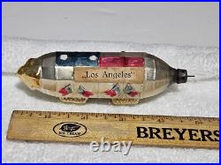 RARE! GERMAN Blown Glass Christmas Ornament ZEPPELIN LOS ANGELES 1920-30