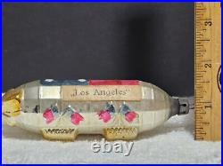 RARE! GERMAN Blown Glass Christmas Ornament ZEPPELIN LOS ANGELES 1920-30