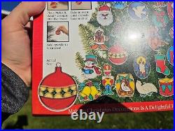 RARE! Makit & Bakit Stained Glass Suncatchers 40 Piece Christmas Ornament Kit