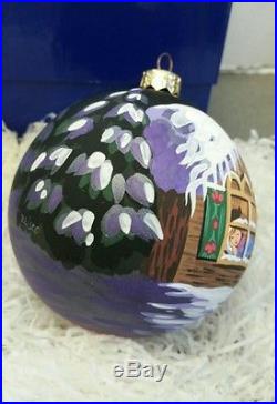 RARE PIPKA COLLECTIBLES Christmas GLASS Ornaments HandMade Poland 4 Bulb Ball