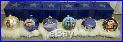 RARE PIPKA COLLECTIBLES Christmas GLASS Ornaments HandMade Poland 4 Bulb Ball