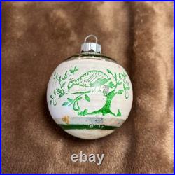 RARE Set Vintage Glass 12 Days of Christmas Ornament Shiny Brite Only 10 In Set