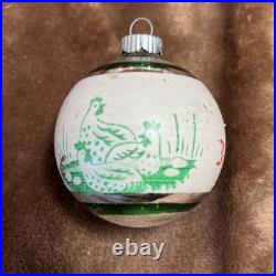 RARE Set Vintage Glass 12 Days of Christmas Ornament Shiny Brite Only 10 In Set