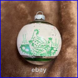 RARE Set Vintage Glass 12 Days of Christmas Ornament Shiny Brite Only 10 In Set