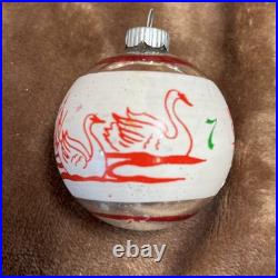 RARE Set Vintage Glass 12 Days of Christmas Ornament Shiny Brite Only 10 In Set