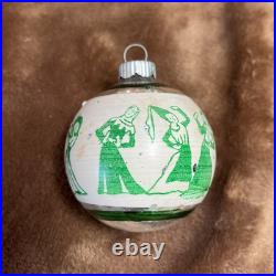 RARE Set Vintage Glass 12 Days of Christmas Ornament Shiny Brite Only 10 In Set