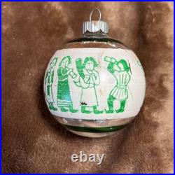 RARE Set Vintage Glass 12 Days of Christmas Ornament Shiny Brite Only 10 In Set